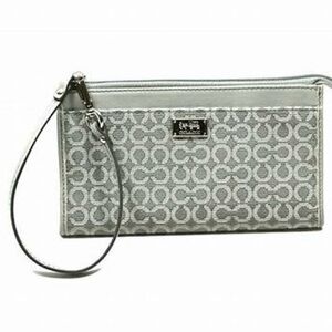 COACH Madison Needlepoint Op Art Wristlet Wallet
